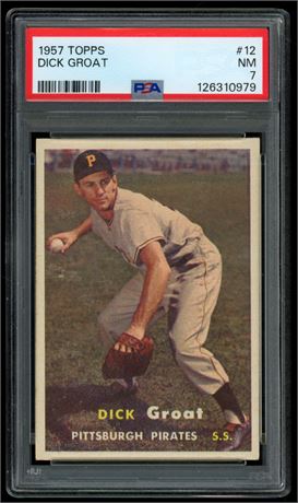 1957 Topps #12 Dick Groat PSA 7