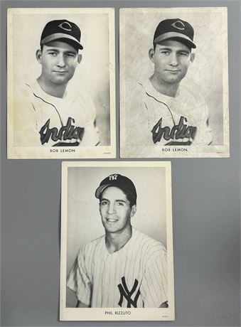 1951 Wheaties Premium HOF Lot (3) w/ Rizzuto/Lemon - Scarce (READ)