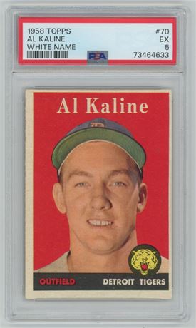 1958 Topps #70 Al Kaline White Name PSA 5 EX