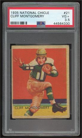 1935 National Chicle #21 Cliff Montgomery RC PSA 3.5 VG+