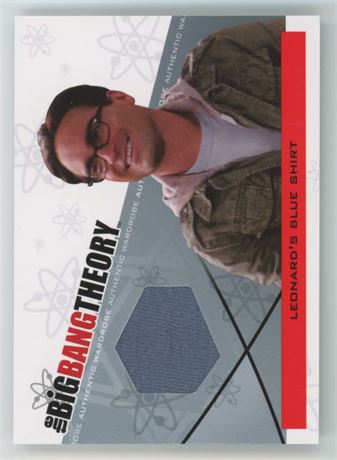 2012 Cryptozoic Big Bang Theory Seasons 3 & 4 Leonard's Blue Shirt Patch