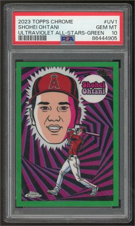 2023 Topps Chrome Shohei Ohtani Ultraviolet All-Stars Green 94/99 PSA 10