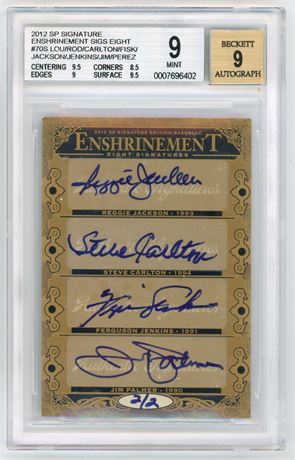 2012 SP Signature Edition Baseball Enshrinement BGS 9 Auto 9