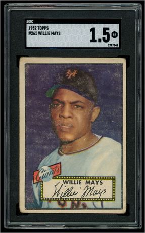 1952 Topps #261 Willie Mays SGC 1.5 FAIR