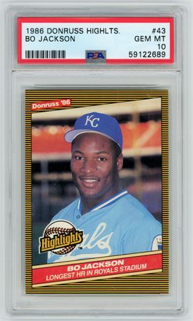 1986 Donruss Highlights #43 Bo Jackson PSA 10 GEM MINT