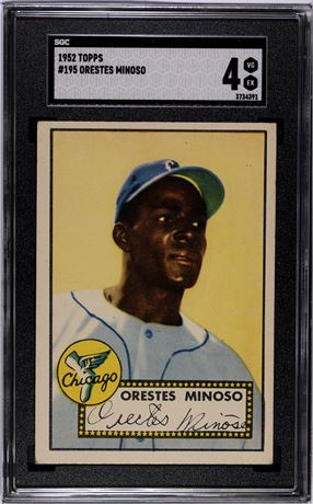 1952 Topps #195 Orestes Minoso RC SGC 4 VGEX