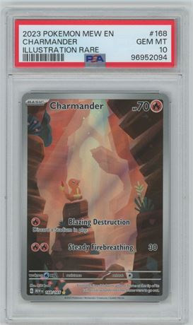 2023 Pokemon Mew En #168 Charmander Illustration Rare PSA 10 GEM MINT