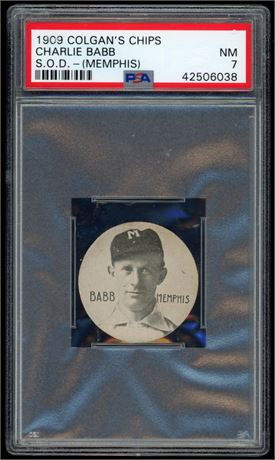 1909 Colgan's Chips Charlie Babb S.O.D.- (Memphis) PSA 7