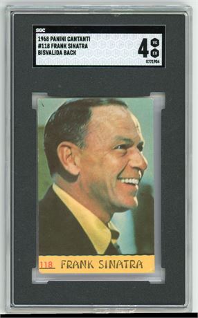 1968 Panini Cantanti #118 Frank Sinatra Bisvalida Back SGC 4 VGEX