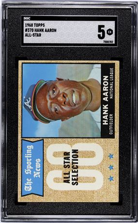 1968 Topps #370 Hank Aaron AS SGC 5 EX