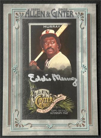 2022 Topps Allen & Ginter Eddie Murray Autograph 31/50