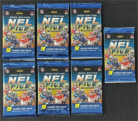 2020 Panini NFL Five 7 Pack Lot (63 Cards)