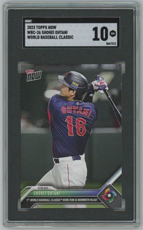 2023 Topps Now Shohei Ohtani World Baseball Classic SGC 10 GEM MINT