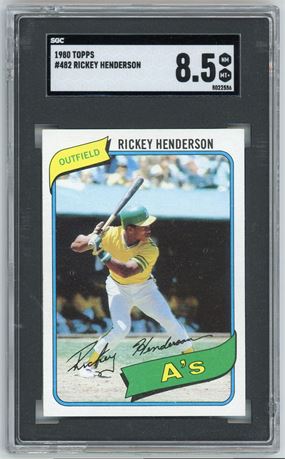 1980 Topps #482 Rickey Henderson RC SGC 8.5 NMMT+