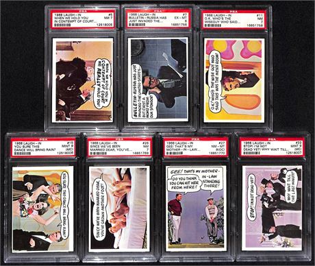 (7) 1968 Laugh-In PSA 6 - PSA 9(oc) Lot