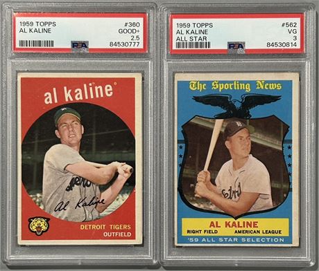 1959 Topps Al Kaline PSA Graded Lot (2)
