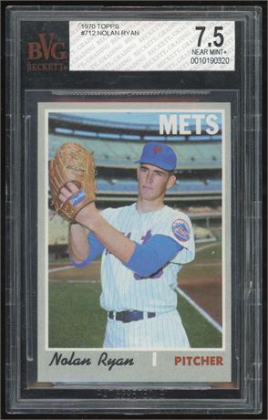 1970 Topps #712 Hi# Nolan Ryan BVG 7.5 NM+