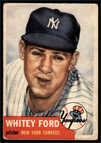1953 Topps #207 Whitey Ford Low Grade