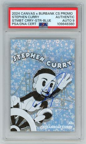 2024 Canvas x Burbank Card Show Promo Steph Curry PSA Authentic Auto 9