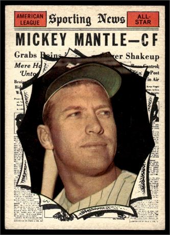 1961 Topps #578 Mickey Mantle All-Star High # VGEX (READ)