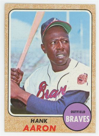 1968 Topps #110 Hank Aaron Low Grade (Crease)