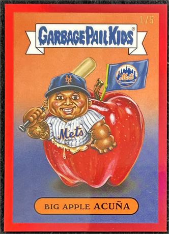 2024 Bowman Chrome Garbage Pail Kids Luisangel Acuna RC Red Ref 1/5