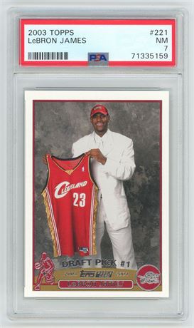 2003 Topps #221 Lebron James RC PSA 7 NM