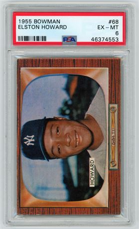 1955 Bowman #68 Elston Howard PSA 6 EXMT
