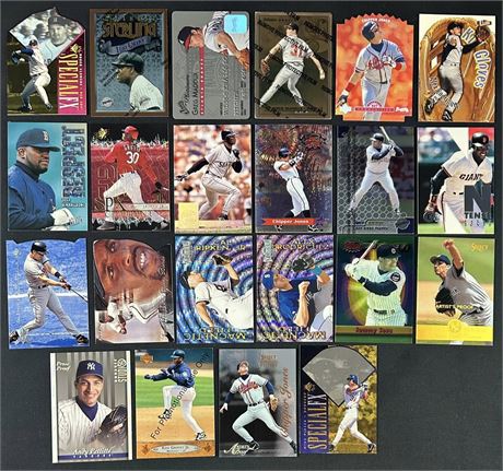 1993-1997 Baseball Raw Lot (22) w/ Griffey, Bonds, Jones, and Rodriguez