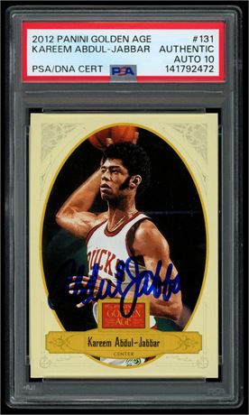2012 Panini Golden Age #131 Kareem Abdul-Jabbar PSA Authentic Auto 10