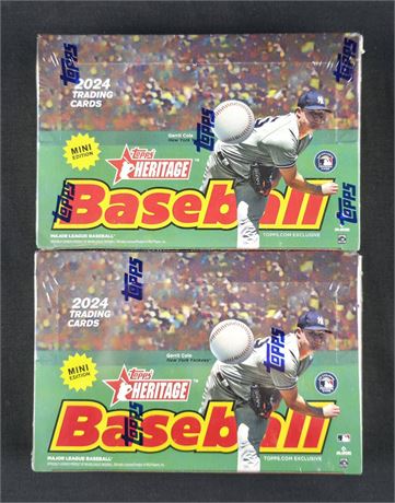 2024 Topps Heritage Baseball Factory Sealed Mini Edition Box Lot (2)