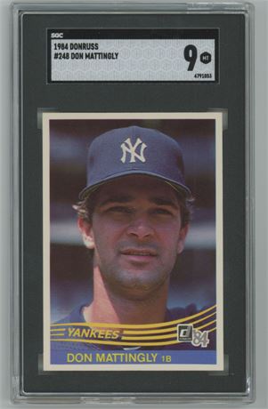 1984 Donruss #248 Don Mattingly SGC 9 MINT