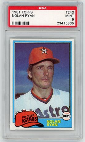 1981 Topps #240 Nolan Ryan PSA 9 MINT
