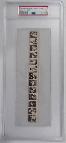 1950 R423 Perforated Strip MLB Players Ruth/Cobb PSA 3 VG RARE