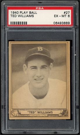1940 Play Ball #27 Ted Williams PSA 6 EXMT