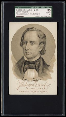1881 J.D. Larkin & CO. John Tayler "Sweet Home" Trade Card SGC 4 VGEX