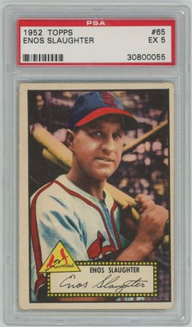 1952 Topps #65 Enos Slaughter PSA 5 EX