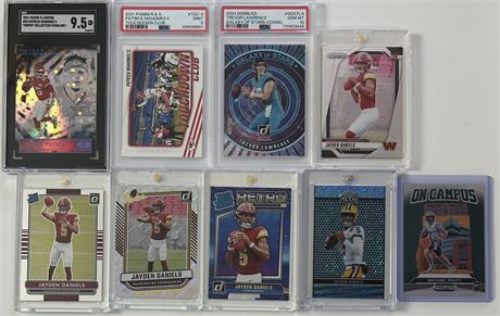 2021-2024 NFL QB Lot (9) w/ Mahomes, Daniels