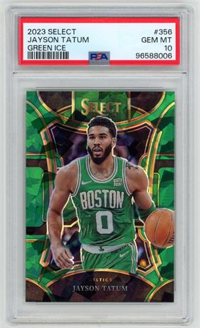 2023 Select #356 Jayson Tatum Green Ice PSA 10 GEM MINT