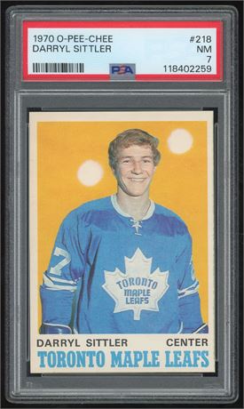 1970 O-Pee-Chee #218 Darryl Sittler PSA 7 NM