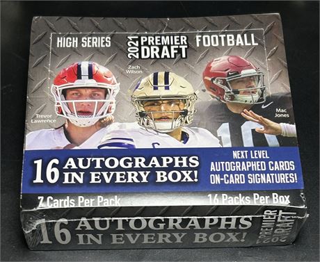 2021 Sage Football Premier Draft High Series Factory Sealed Box Key RC Lawrence
