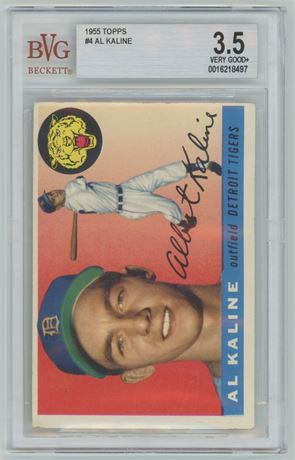 1955 Topps #4 Al Kaline BVG 3.5 VG+