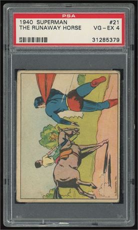 1940 Superman #21 The Runaway Horse PSA 4 VGEX