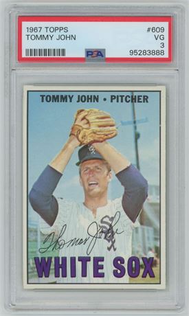 1967 Topps #609 Tommy John Hi # PSA 3 VG