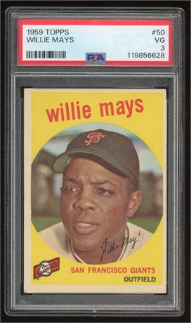 1959 Topps #50 Willie Mays PSA 3 VG
