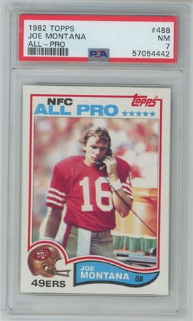1982 Topps #488 Joe Montana All-Pro PSA 7 NM