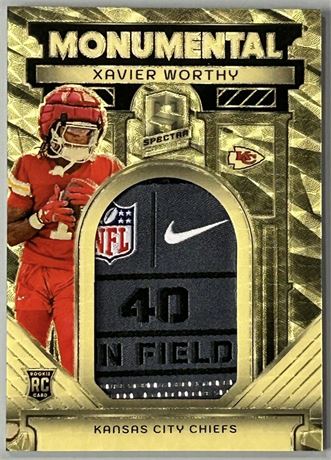 2024 Panini Spectra Monumental Xavier Worthy RC Laundry Tag 1/1