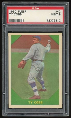 1960 Fleer Baseball Greats #42 Ty Cobb PSA 9 MINT