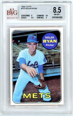 1969 Topps #533 Nolan Ryan BVG 8.5 NMMT+ Stunner READ