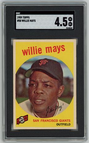 1959 Topps #50 Willie Mays SGC 4.5 VGEX+